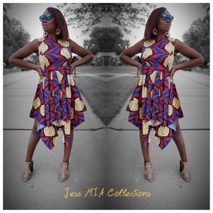 Multi-colored Print Dress